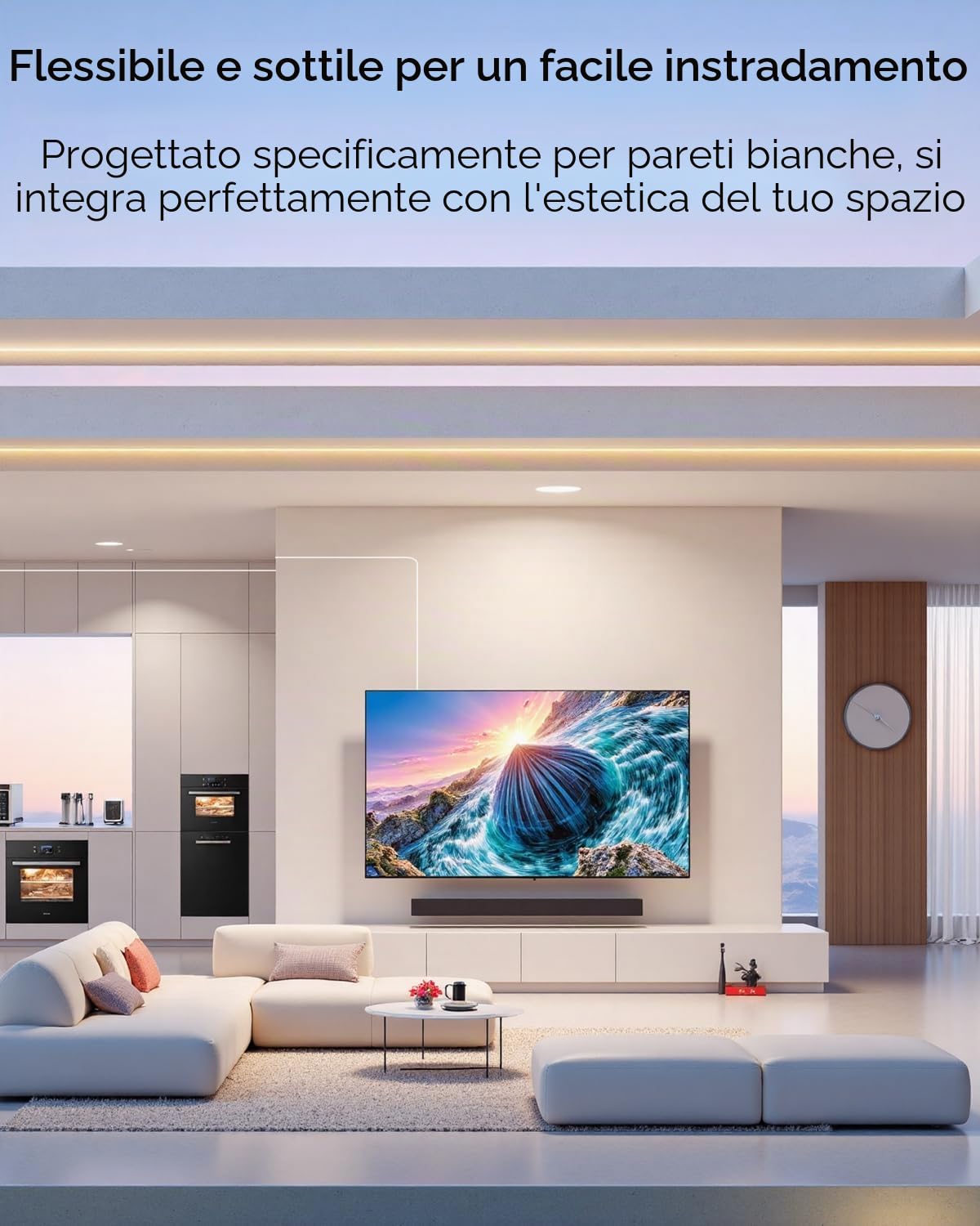 10K 8K Cavo Fibra Ottica HDMI 2.1 15m, Cavo HDMI Lungo Bianco Super Flessibile 48Gbps, 8K60Hz & 4K120Hz, Supporto Dolby, HDCP 2.2&2.3, HDR 10, Compatibile con Blu-ray Roku LG PS5 PS4 Xbox RTX