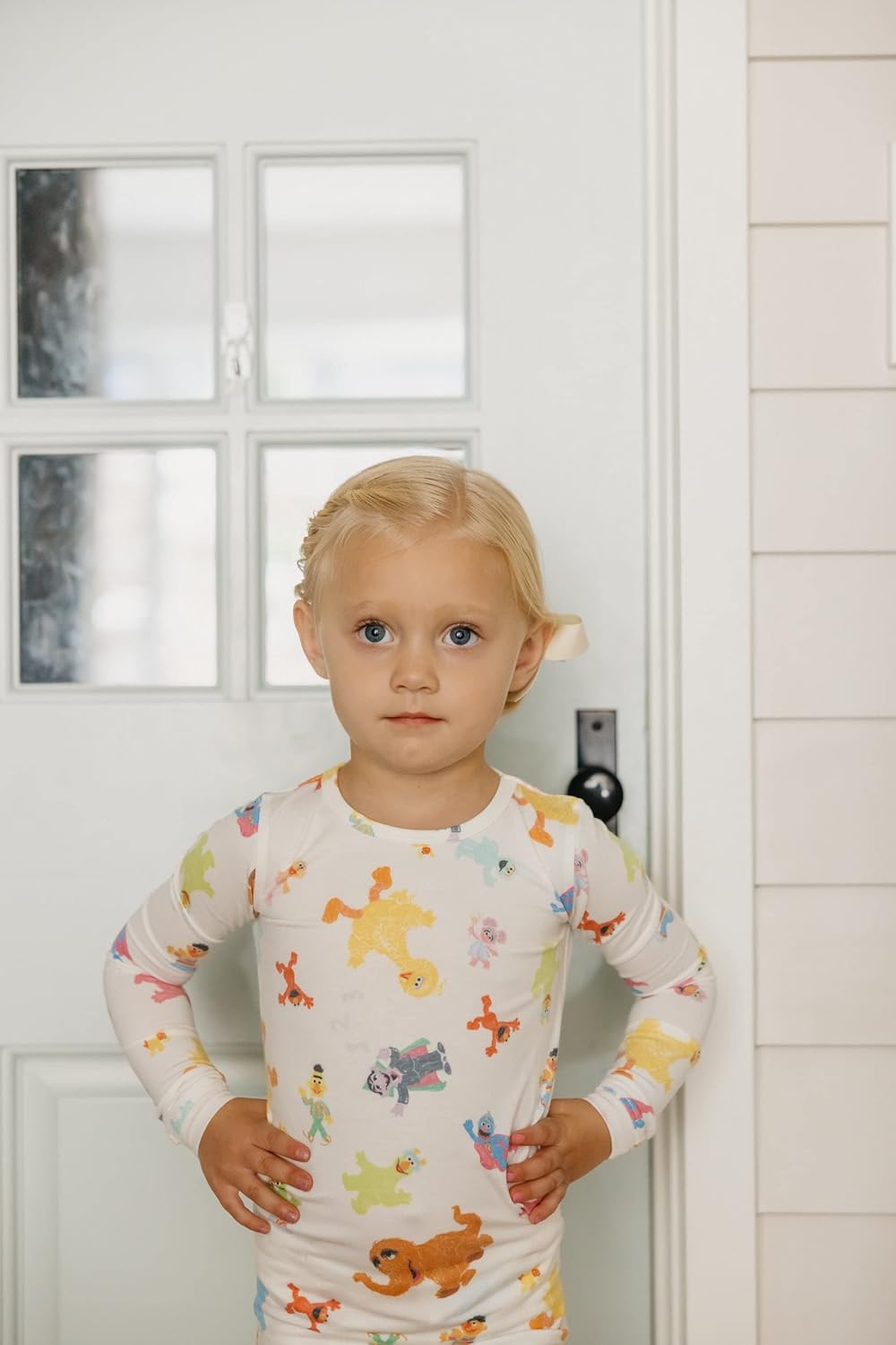 Copper Pearl Two Piece Long Sleeve Toddler Pajamas PJ Sets for Boys and Girls - Adorable Pattern Pajamas, Breathable Fabric to Keep Cool While Sleeping, Sizes 12 Months to 5T - Sesame Friends - Image 4