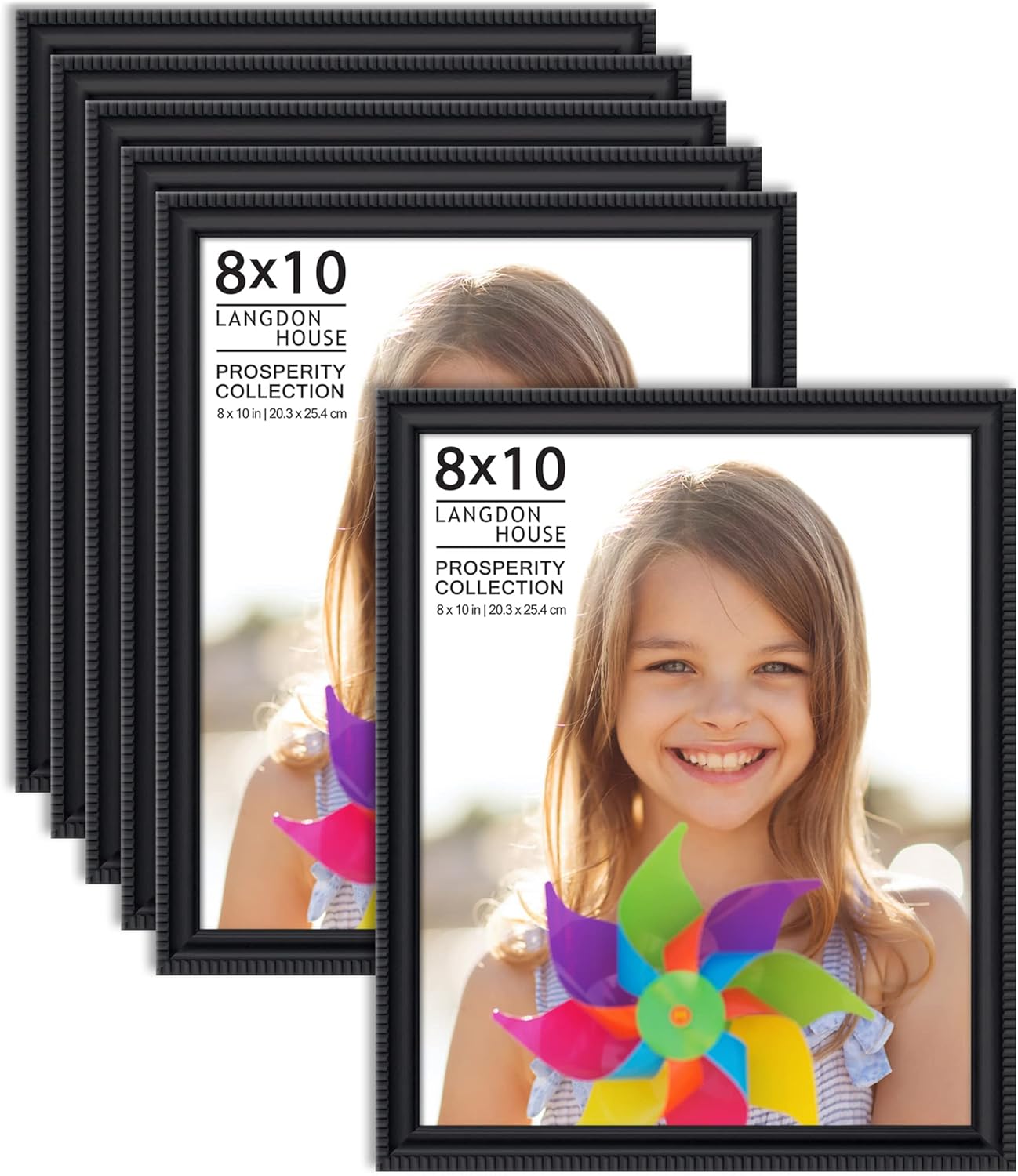 Langdon House 8x10 Picture Frames (Black, 6 Pack