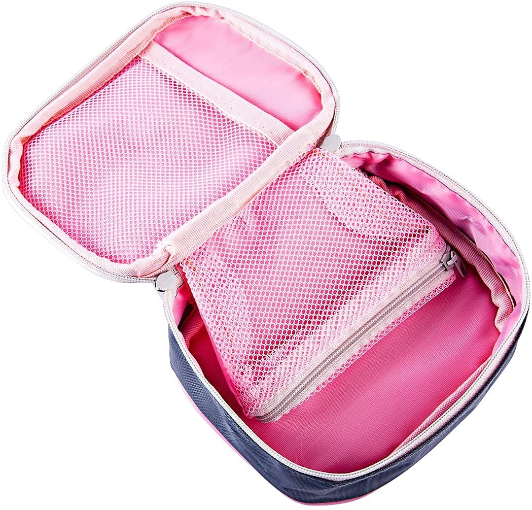 Medizintasche, Erste-Hilfe-Set-Tasche, tragbar, wasserdicht, medizinische Tasche für Zuhause, Auto, Outdoor, Notfalltasche, 13 x 10 x 4 cm (5,12 x 3,94 x 1,57 Zoll) (Rosa)