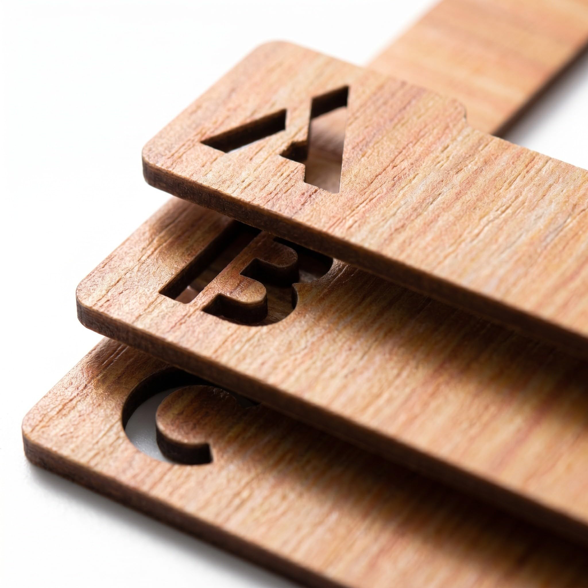 Zerodeko Juego de 2 separadores de madera para biblioteca AZ, separadores de álbumes de madera AZ, organizadores de estantes para discos de vinilo, letreros para clasificar revistas para la escuela