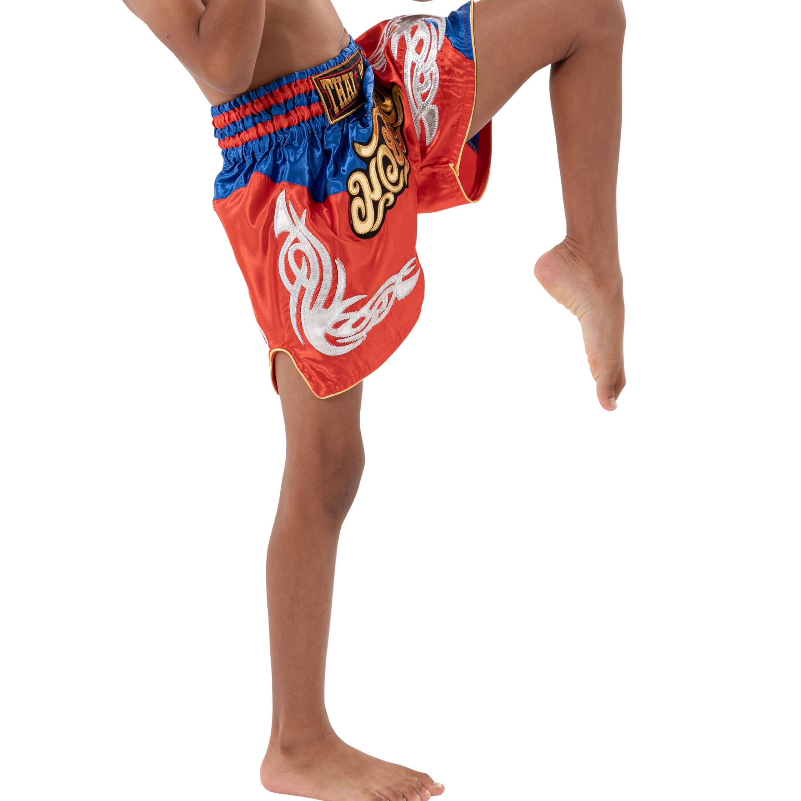 Pantalones Cortos de Muay Thai para Niños (2 Años - 12 Años) Niñas Niños Pantalones de Boxeo para Kickboxing MMA Artes Marciales