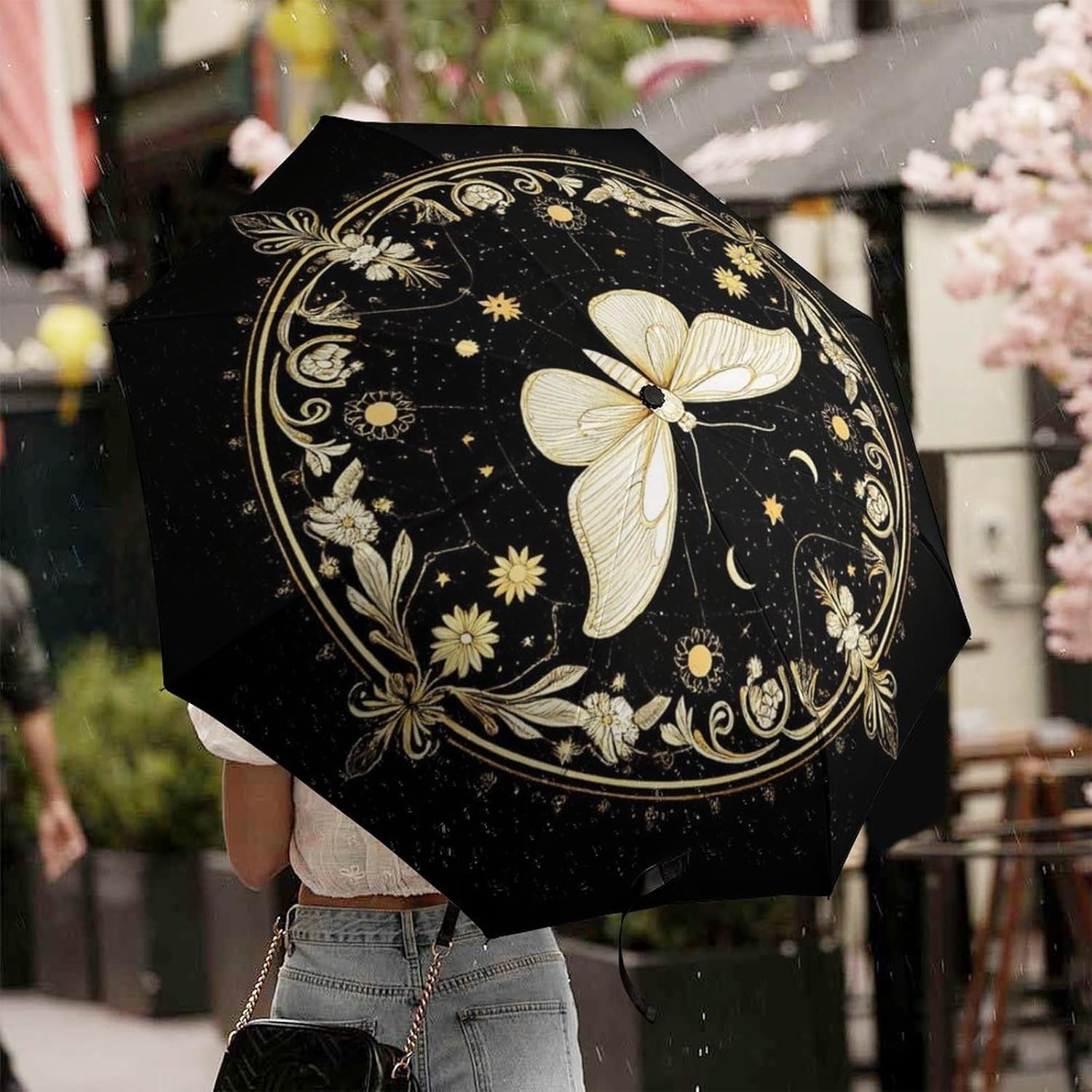 Windproof Rainproof Travel Auto Folding Umbrella Auto Open/Close For Women Men - Golf Umbrellas Ergonomic Handle, Rain & Wind Parasol For Business, Travels Or Summer Wedding