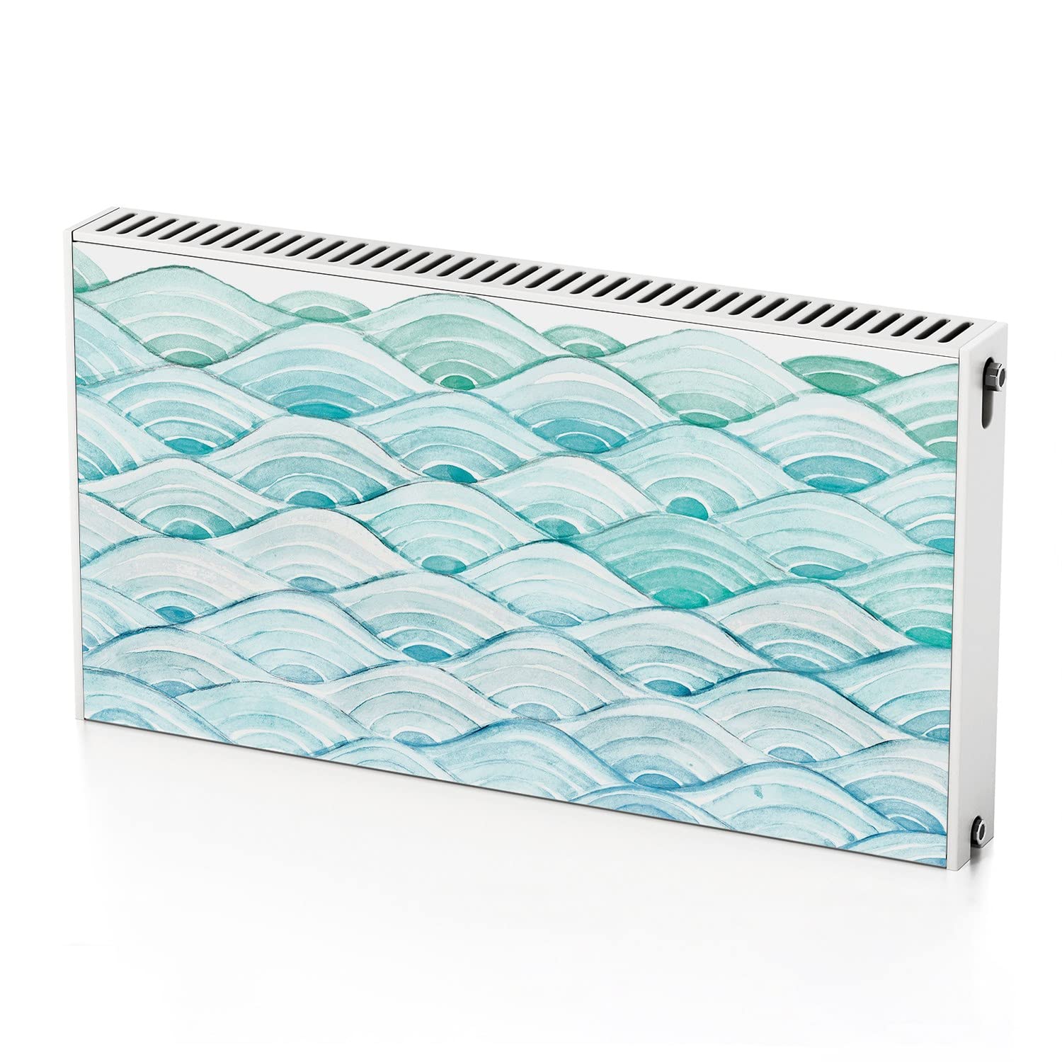 Aimant décoration radiateur 110x60cm vagues peintes résistant à la chaleur
