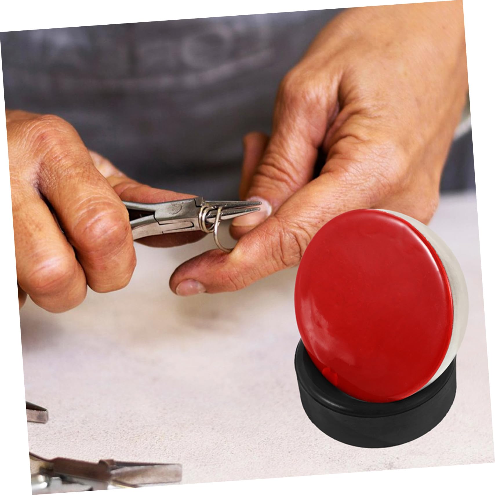 SHINEOFI Professionale per Micro-inserimento Gioielli con Base Sferica in Lacca Supporto Stabile per Incisione e Posa Pietre Strumenti di Precisione per Microintarsi e Lavorazione Orafa