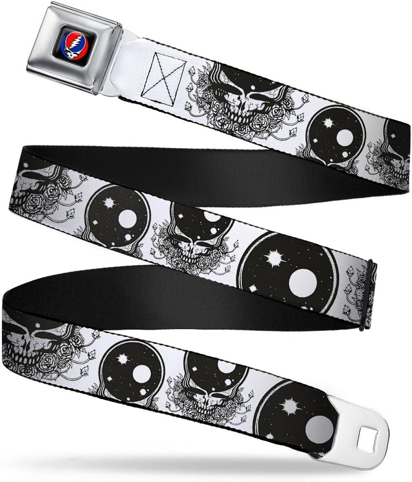 Buckle-Down Seatbelt Belt - Space Your Face White/Black