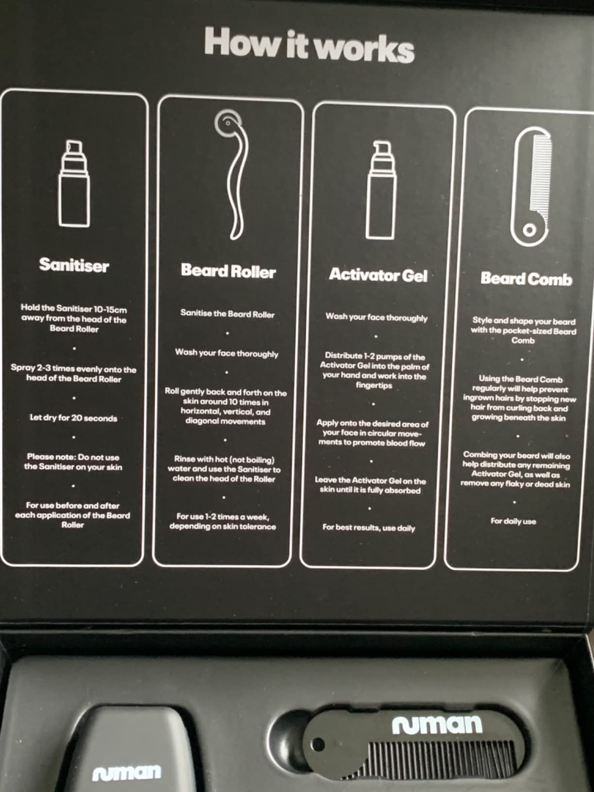 Numan Grooming Beard Growth Kit Fuller Stronger Beard Activator