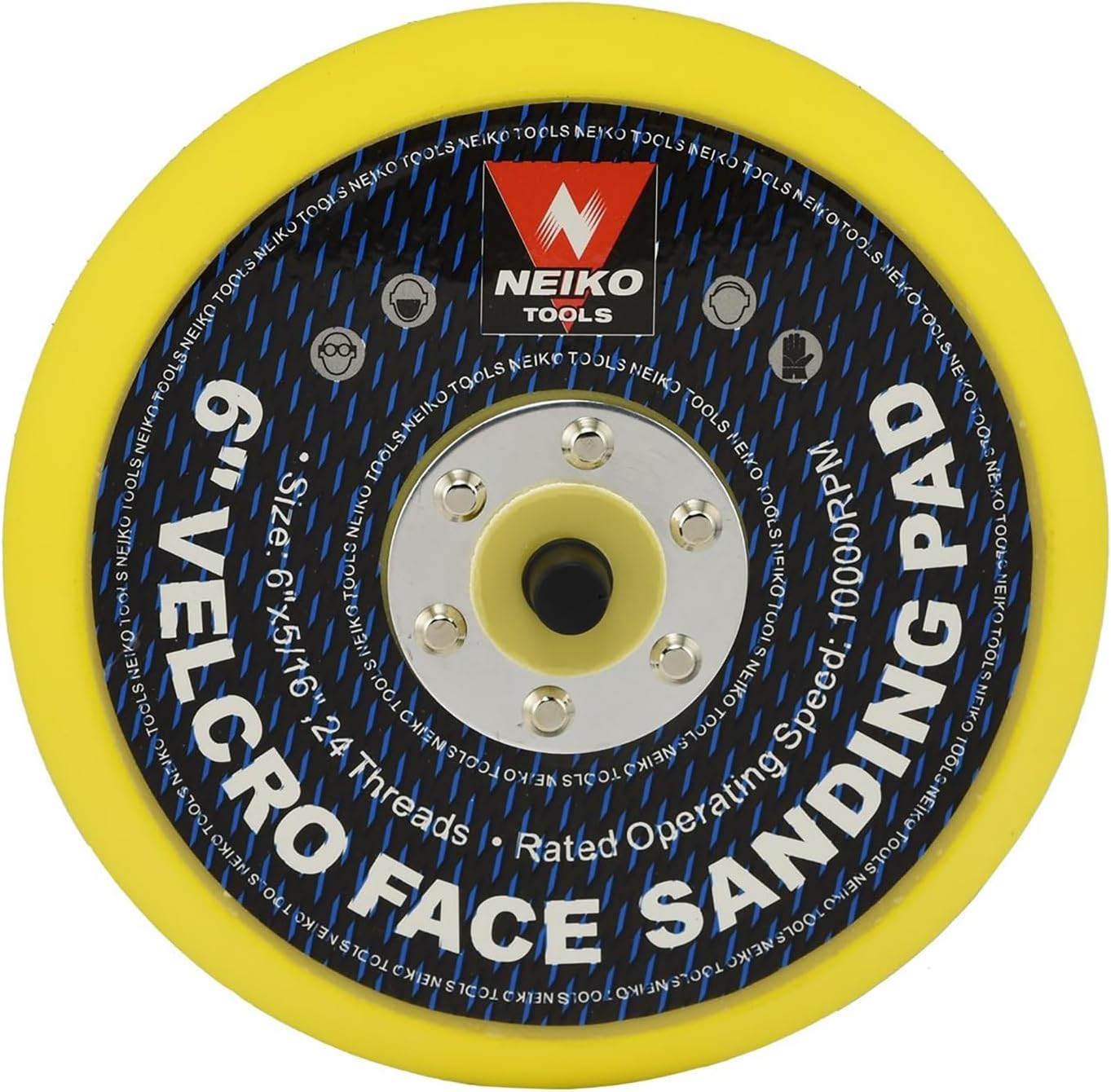 30263A Sanding Pads 6-Inch Hook and Loop Face for Random Orbital Sanders, 1 Piece