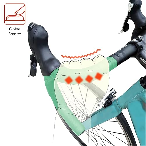 Miniatura 4 de SKWI KI Skwiki - Cinta de manillar de bicicleta de carretera, piel sintética adherente, agarre, alto rebote, transpirable, estructura multicapa