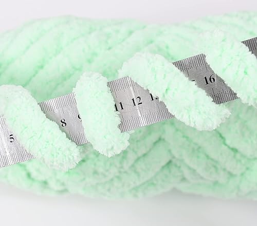 Miniatura 2 de Hilo grueso de felpilla, tejido de brazo, grueso y voluminoso, para manta de punto, cojín, cama, sofá, decoración del hogar (negro, 8.82oz0.55