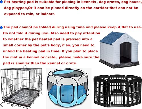 Miniatura 4 de Almohadilla térmica para mascotas para perros grandes y gatos, almohadilla térmica para cama de perro, almohadilla térmica eléctrica para perros con