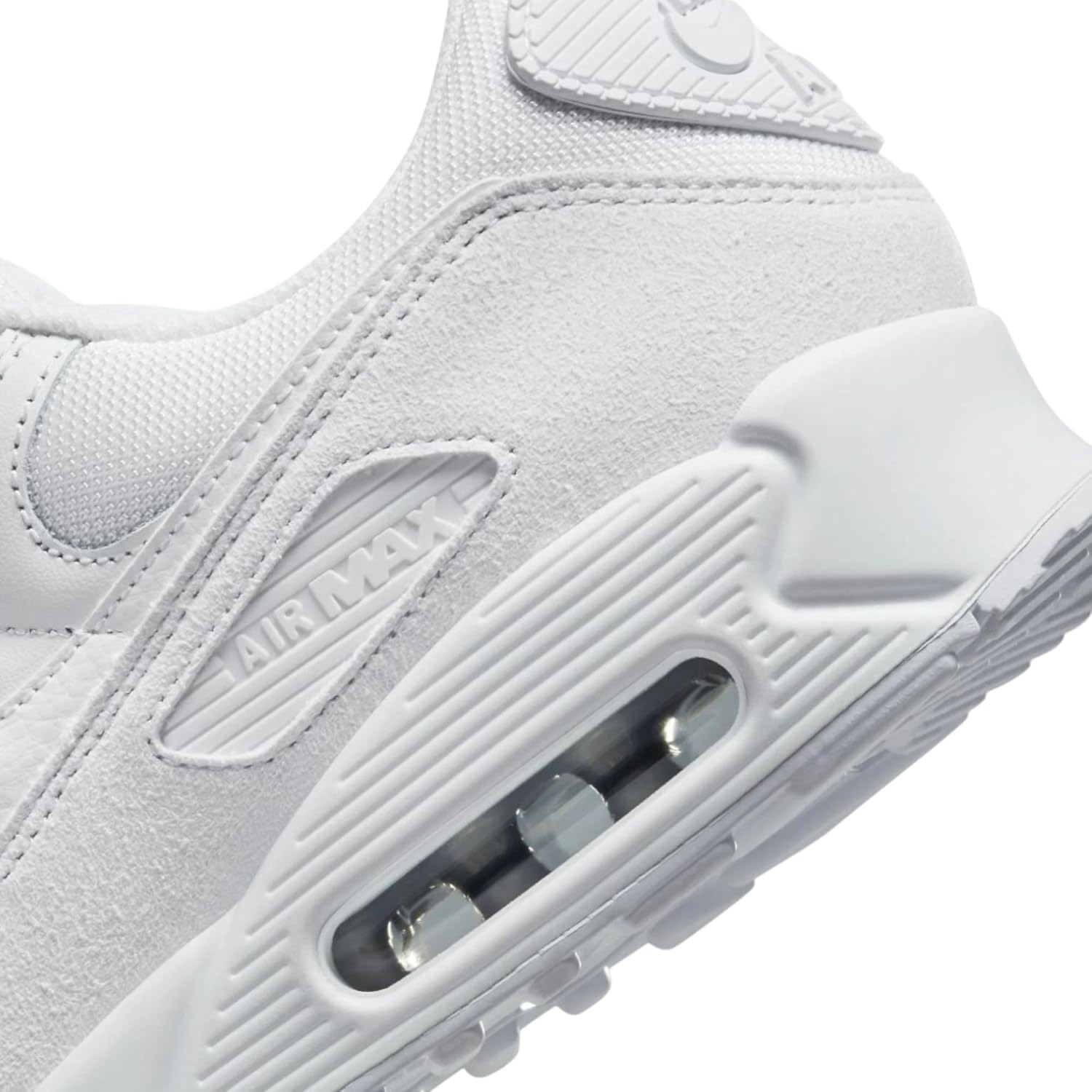Nike Air Max 90 DQ4071 101 Men's Fashion Shoes, White/White-Metallic Silver, 7 UK - Image 7