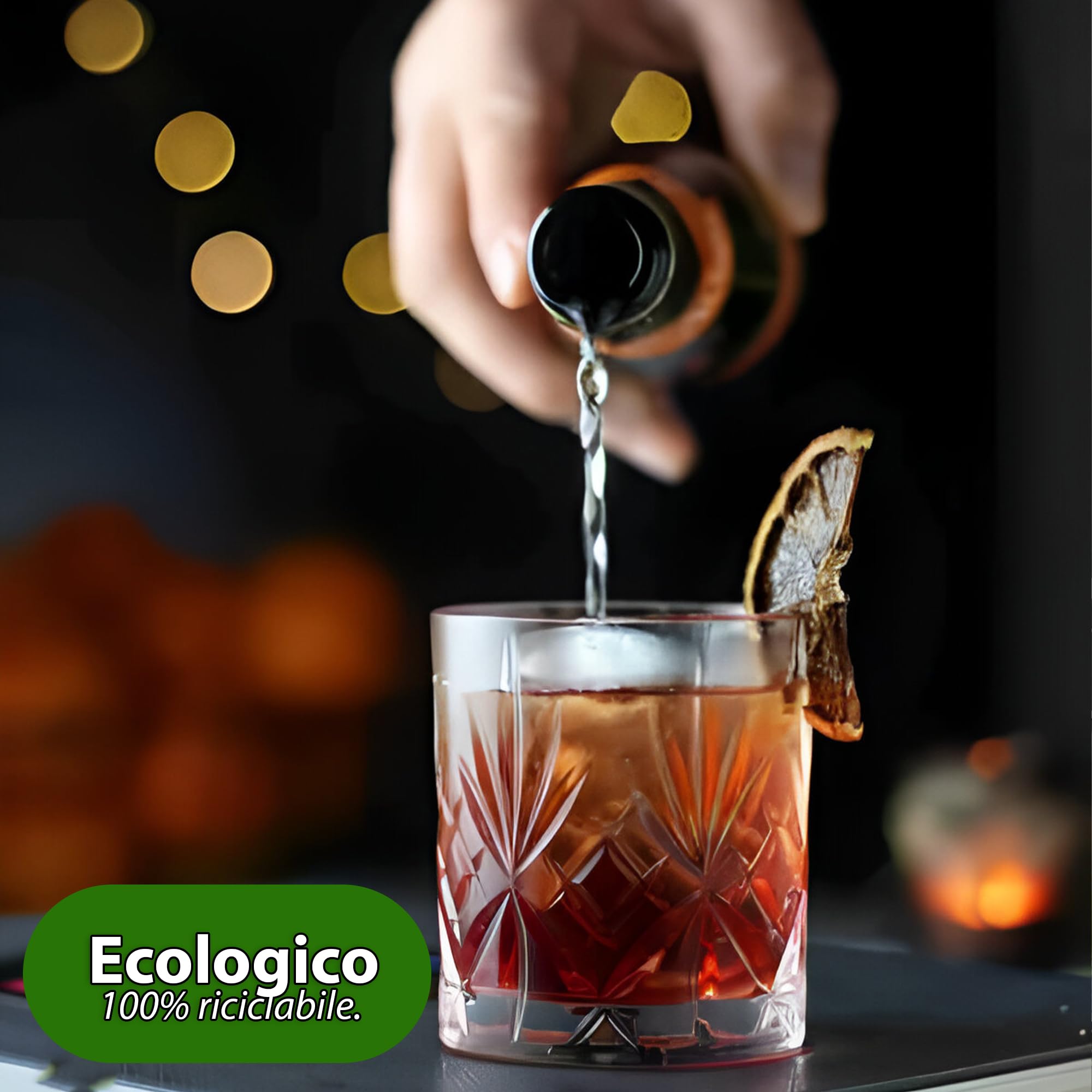Sicignano - Juego de 6 copas de 27 cl, con 6 vasos de 34 cl, melodía para vino, agua, whisky, licores, cócteles, cristal ecológico, transparentes, resistentes, uso diario, para casa, restaurante,