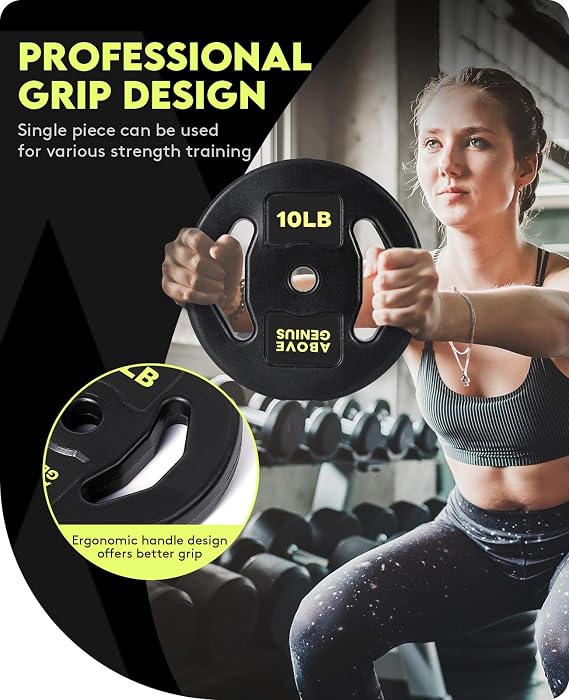 AboveGenius Barbell Weight Set for Lifting, 45 Lb Weight Bar Set with Adjustable Free Weights for Workout Bar for Home Gym(Black)