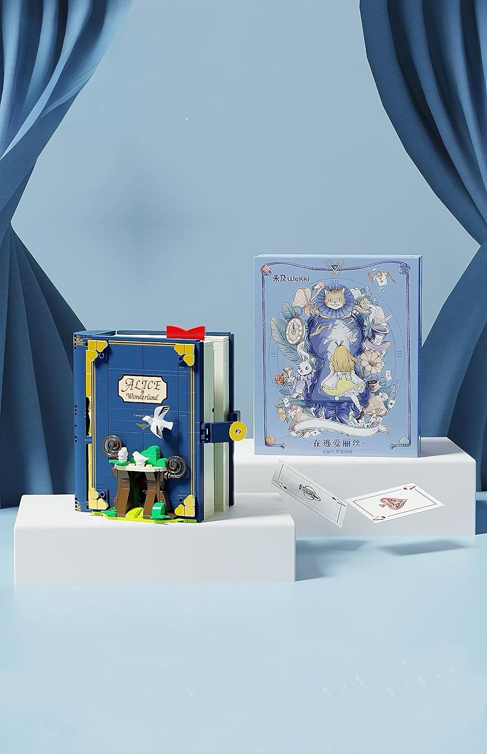 Illuminated Fairy Tale Book Building Blocks Toys Blue Version with Storyline for Boys and Girls -Includes for Women & Teenagers Adults