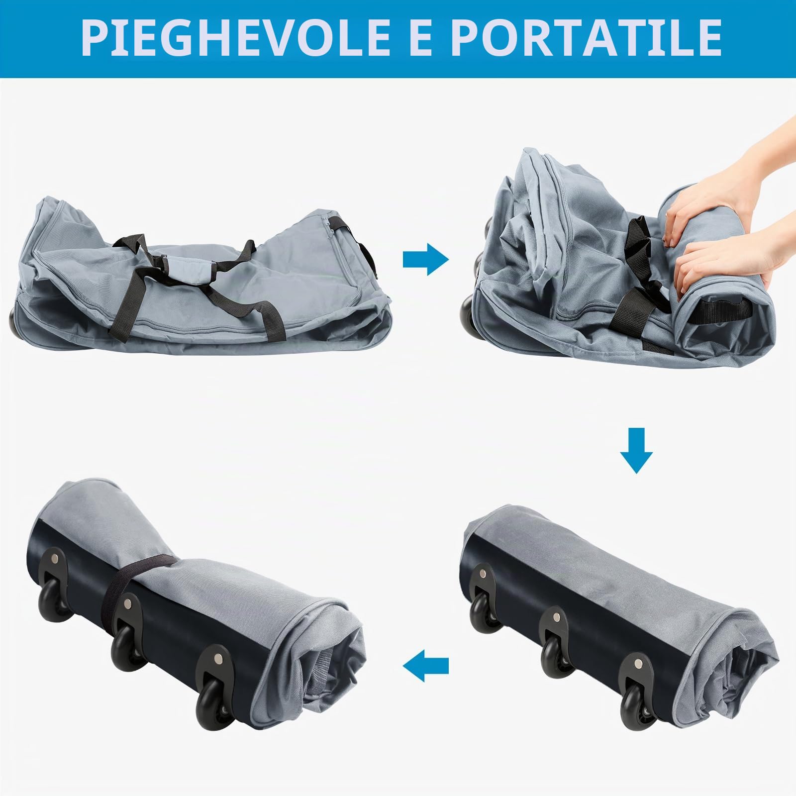 Finnhomy Borsone pieghevole da 120 l
