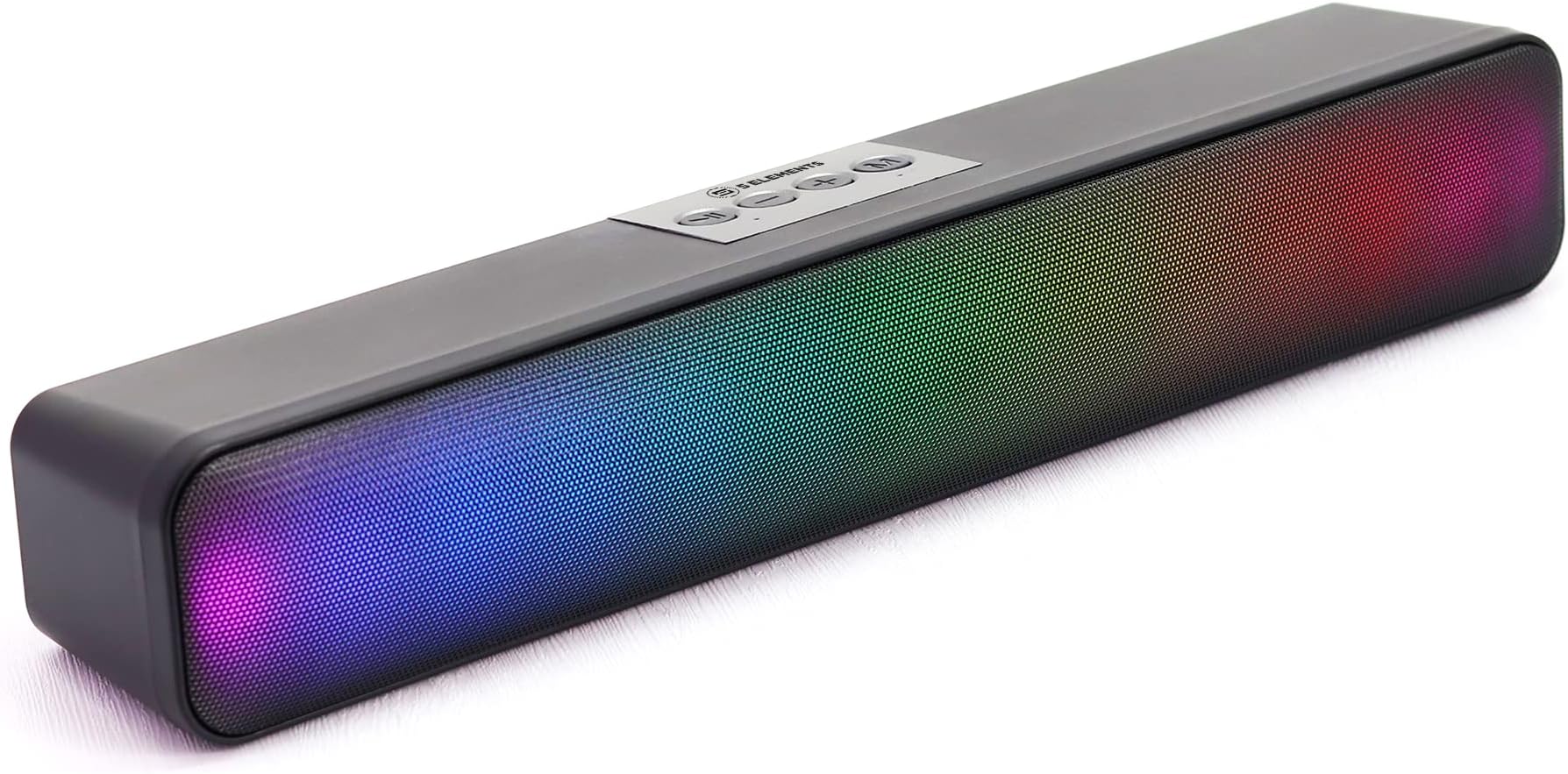 5Elements Starlight Portable Soundbar Bluetooth Speaker with 14W Output and RGB LED Rainbow Light Phone/TV/Laptop/Tablets/Projectors, Multi Modes Aux/TF Card/USB Drive & 2400mAh Battery