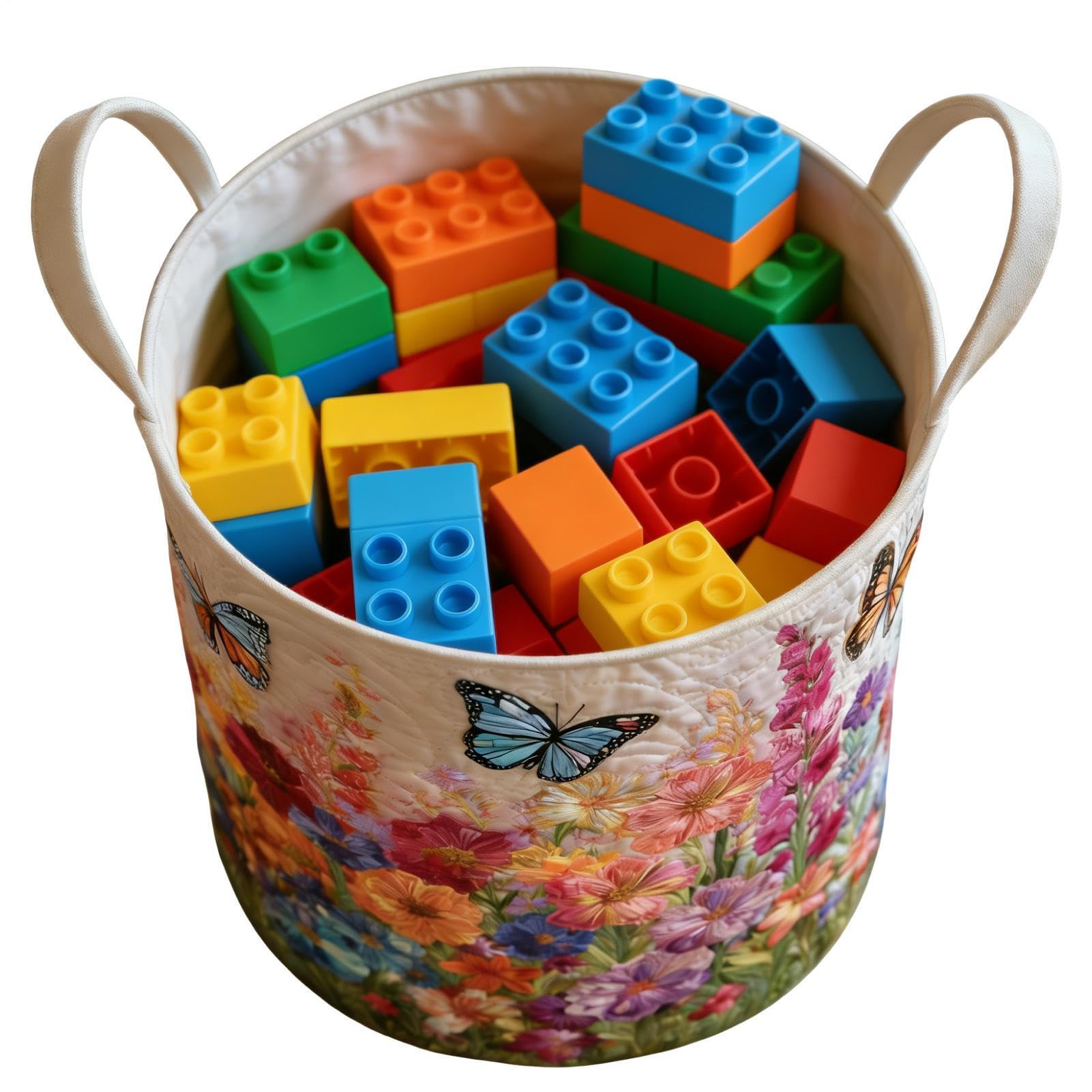 Panier à linge avec poignées et rangement matelassé bohème pour maison