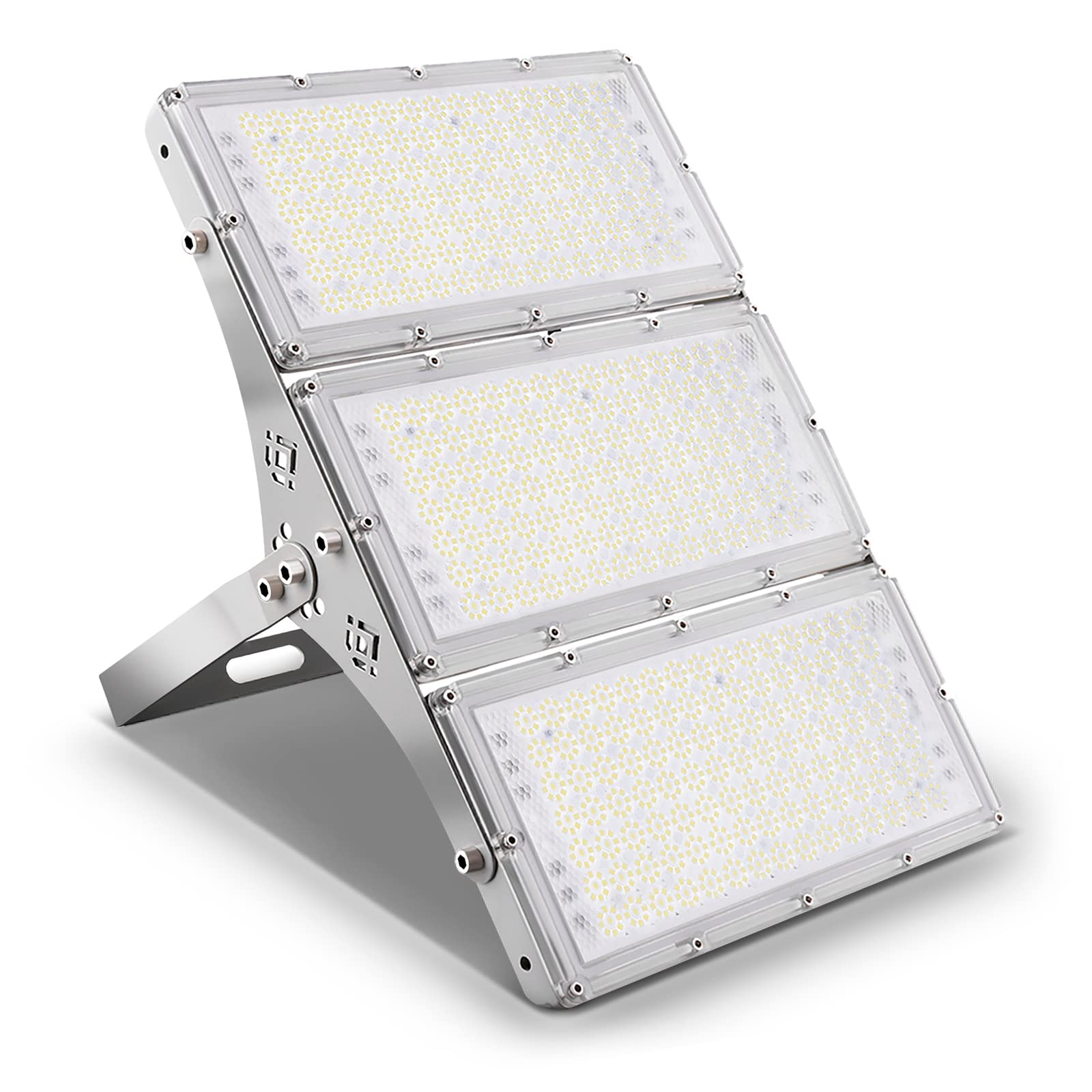 Ankishi Cold White 300W Flood Lights Outdoor, 30000Lm Super Bright Security Lights, Ip65 Waterproof Outside Lights, 6500K Daylight White Mains Powered Floodlight For Garden Warehouse
