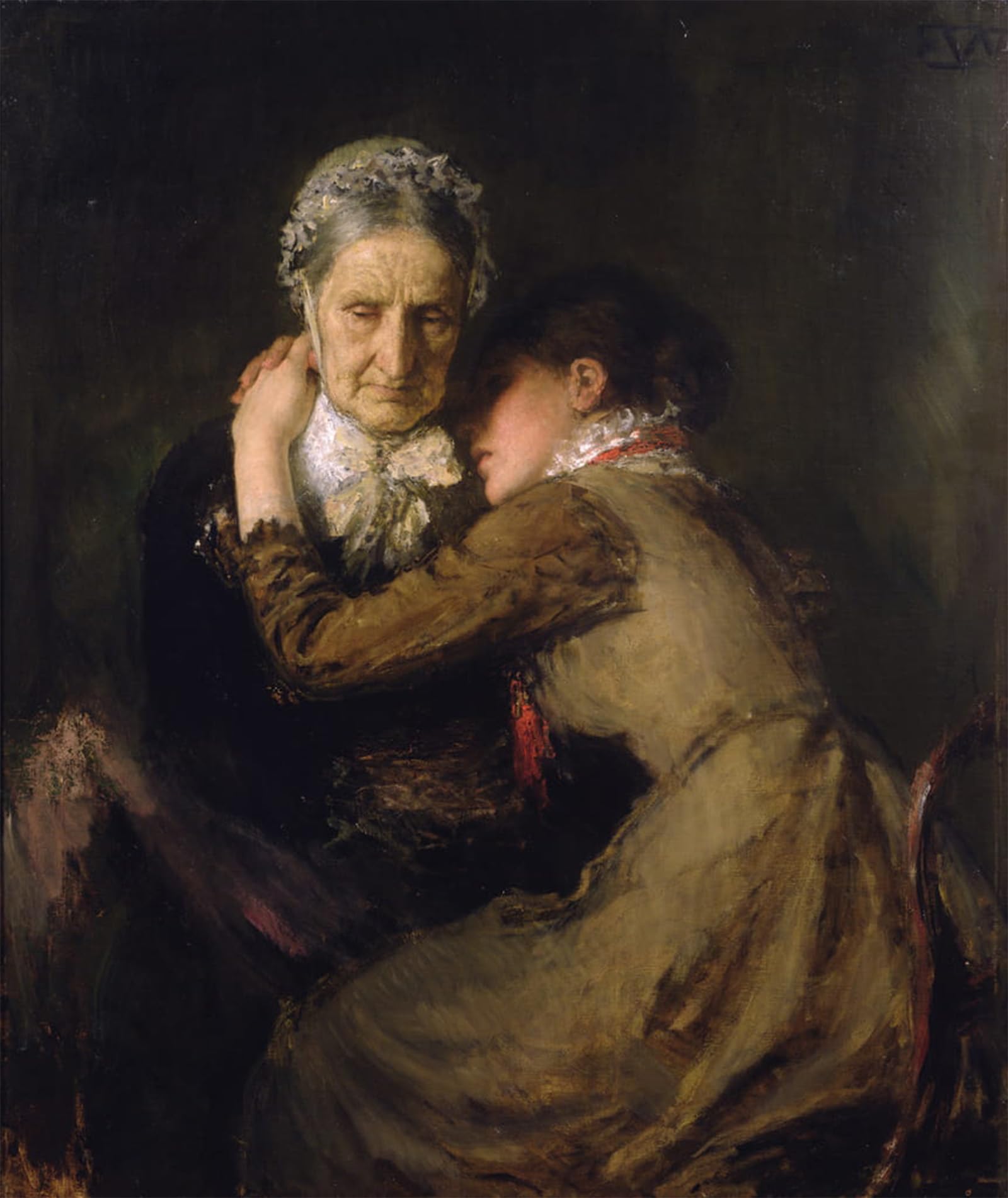 ARTXLXXBN Famous Art Print Poster Vintage Wall Art a Confession by Erik Theodor Werenskiold Canvas Art Poster for Home Decor 60x90cm
