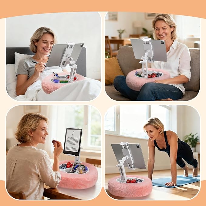 Soporte de Almohada para Tablet con Bandeja de Snacks Desmontable miniatura 7
