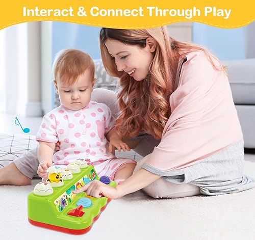 Miniatura 6 de Juguetes para bebés de 6 a 12 meses, juguete musical emergente de causa y efecto con luz y música para 12-18 meses, juguetes educativos para bebés,