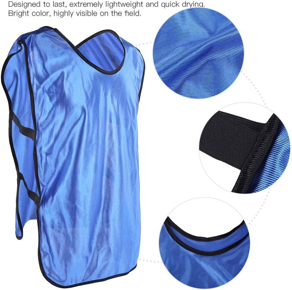 12pcs Adult Sports Vests Skin Friendly Material for Soccer and Multi Sports Training Size Pinnies Vests Includes 12 Vests Per Set Nylon Fabric for Breathability