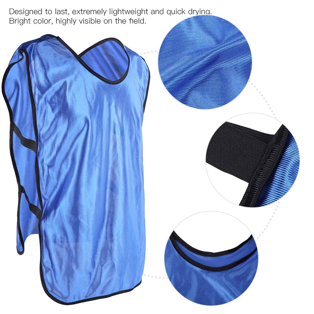12pcs Adult Sports Vests Skin Friendly Material for Soccer and Multi Sports Training Size Pinnies Vests Includes 12 Vests Per Set Nylon Fabric for Breathability