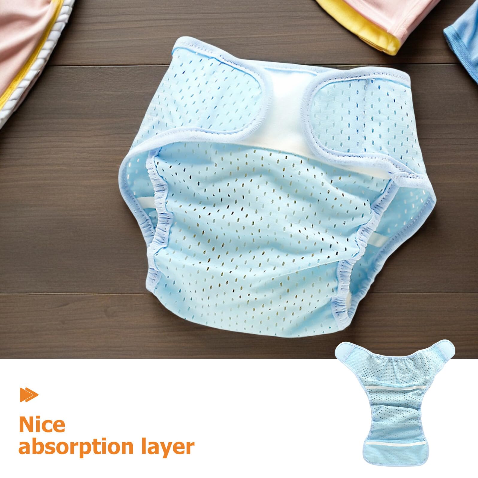 Toyvian 2 Pièces Couches Garçon Fille Respirantes Maille Bleue Couches Réutilisables Fibre de Polyester Culottes Apprentissage Extensibles Fraîches Nés Mois