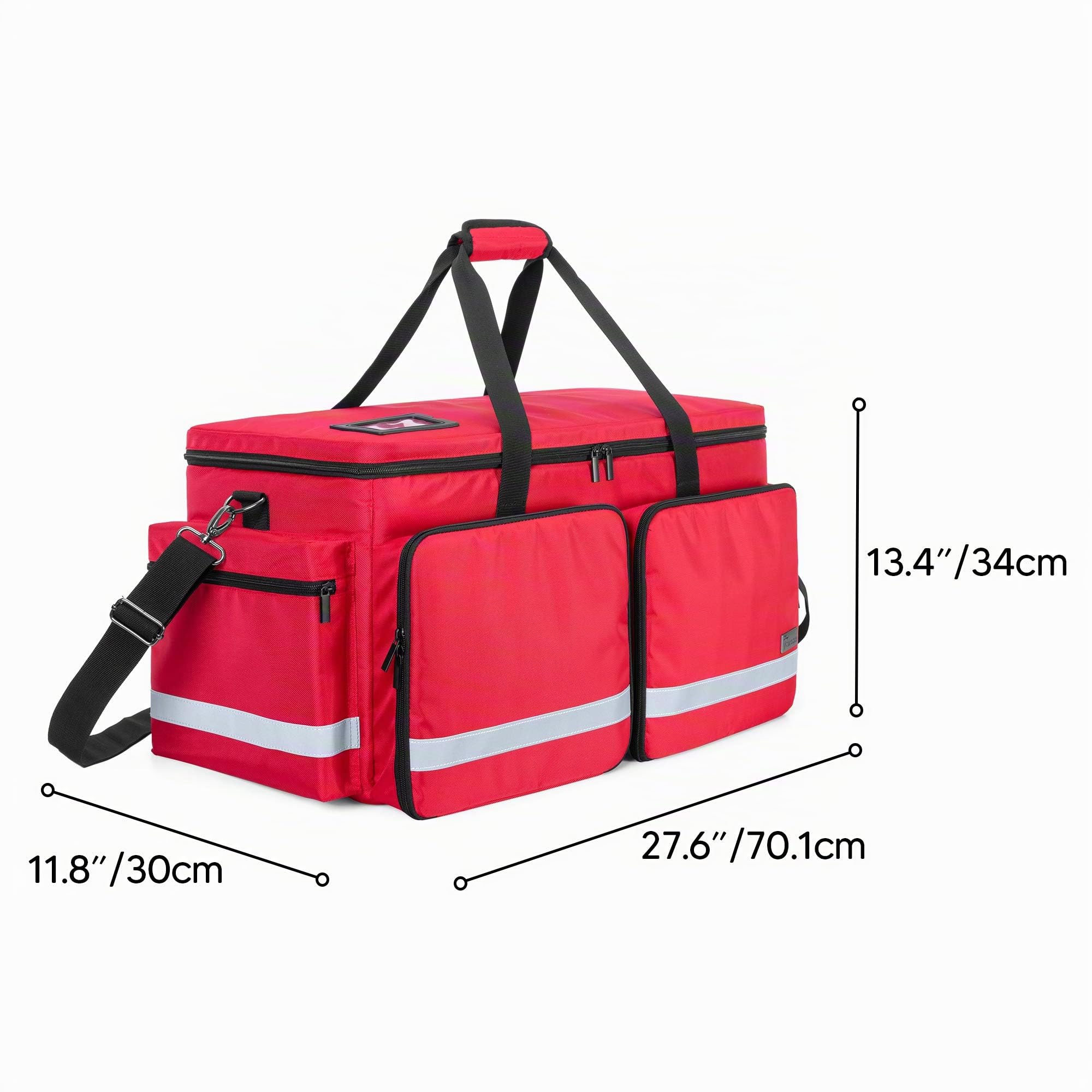 Trunab Bolsa Médica Azul, Rescate con Compartimento para Botella de Oxígeno Portátil (M2-M26), Bolsa de Hombro Resistente Gran Capacidad con Muchos Bolsillos