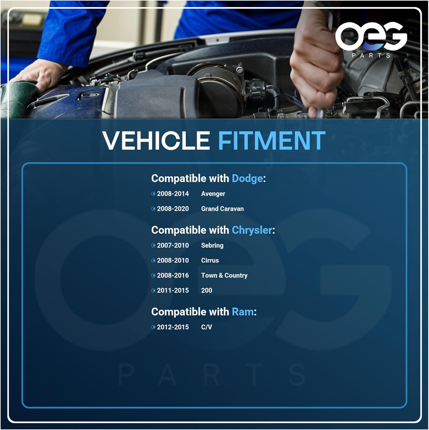 OEG Parts New Power Window Motor Compatible with Dodge Avenger 08-14 Front & Rear Right 68020567AA 68030660AA 742-338