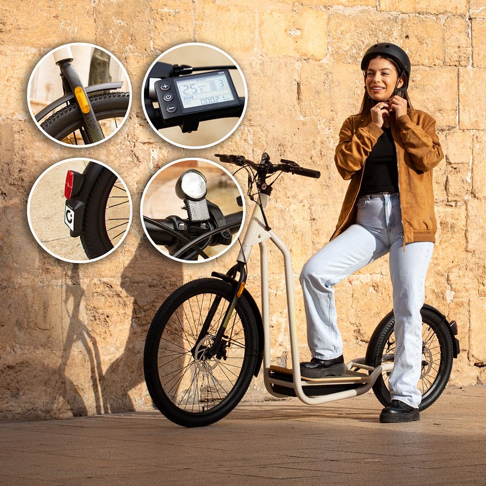 Cecotec Bicinete Trotón Ofrece una Potencia máxima de 1300 W - 1000 W, Autonomía de 50-75 km, Rueda Trasera Fat de 20" y Delantera de 26", Suspensión Delantera, homologada