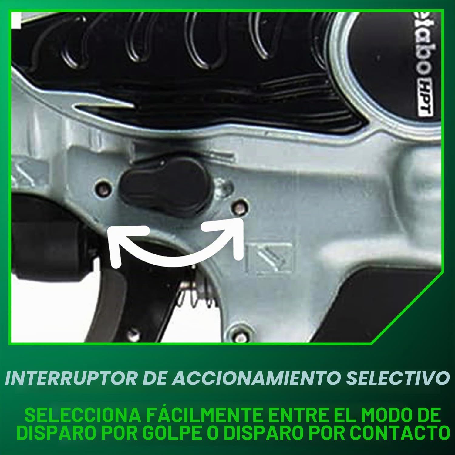 Metabo HPT Clavadora Brad NT50AE2 - Clavadora neumática ligera para trabajos de corte de precisión y construcción de muebles, profundidad ajustable, calibre 18, clavos de 5/8 pulgadas hasta 2 pulgadas