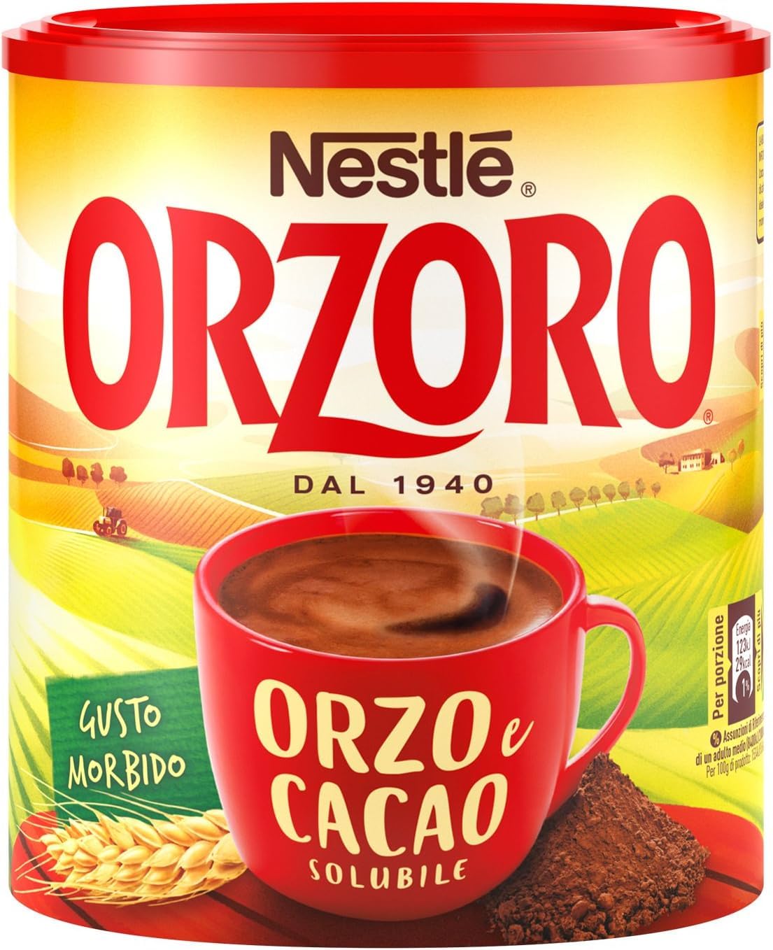 Italian Gourmet Orzoro Orge & Cacao Soluble Nestlé – Lot de 6 x 180 g – Boisson chaude instantanée à l’orge et cacao, goût doux et gourmand, alternative au café, petit-déjeuner + Italian Gourmet Polpa