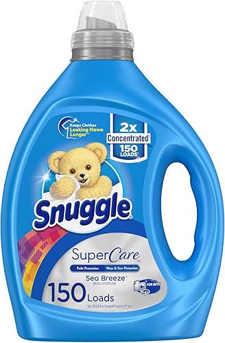 Snuggle SuperCare Líquido suavizante de tela para lavandería brisa marina acondicionador de tela concentrado 2X 150 cargas