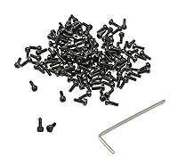 Vista 76 de iexcell Juego de 50 tornillos M4 x 20/25/30/35/40 de acero de aleación de grado 12.9, acabado de óxido negro