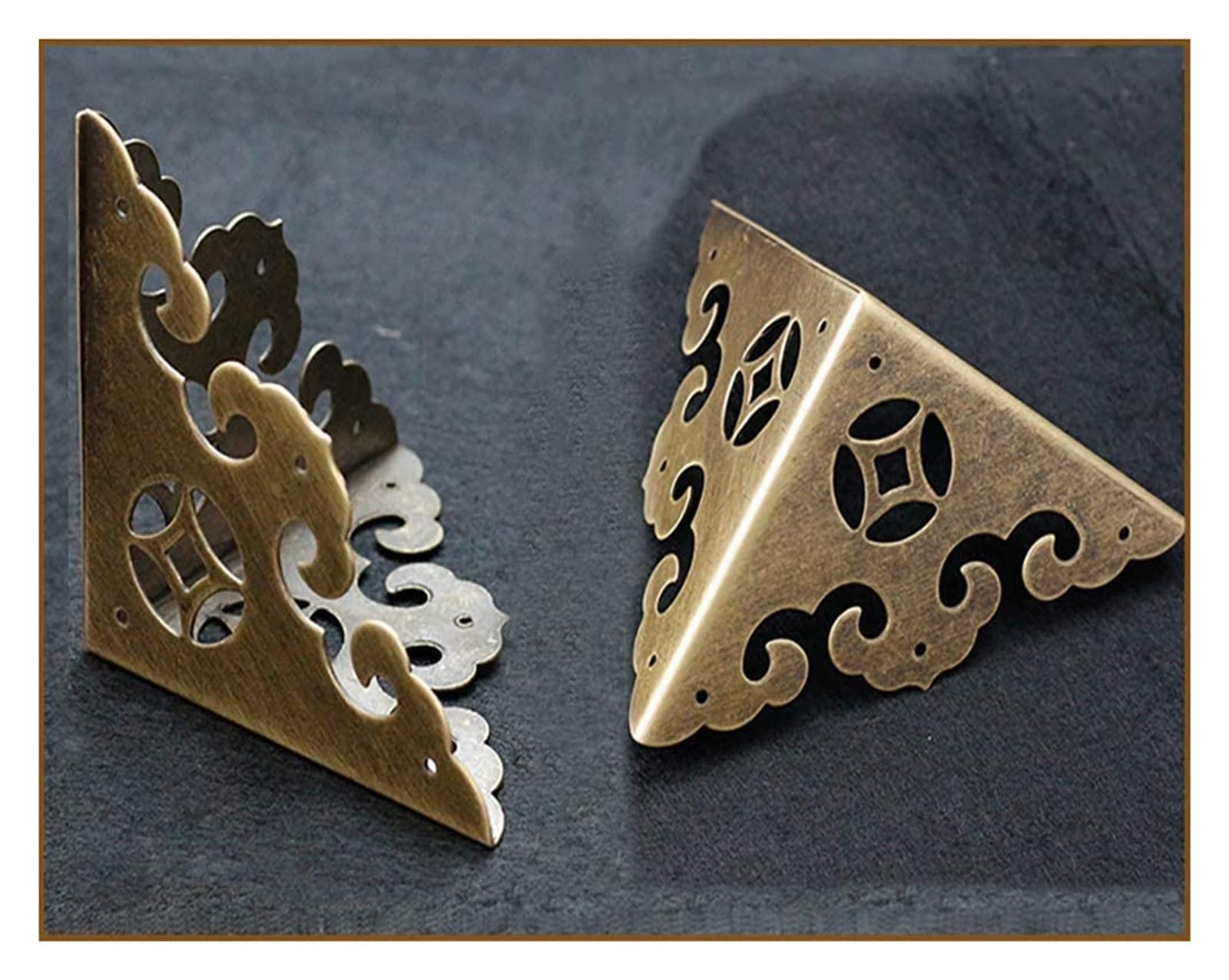 Paraspigoli, Angoli Decorativi for scatole in Bronzo Antico