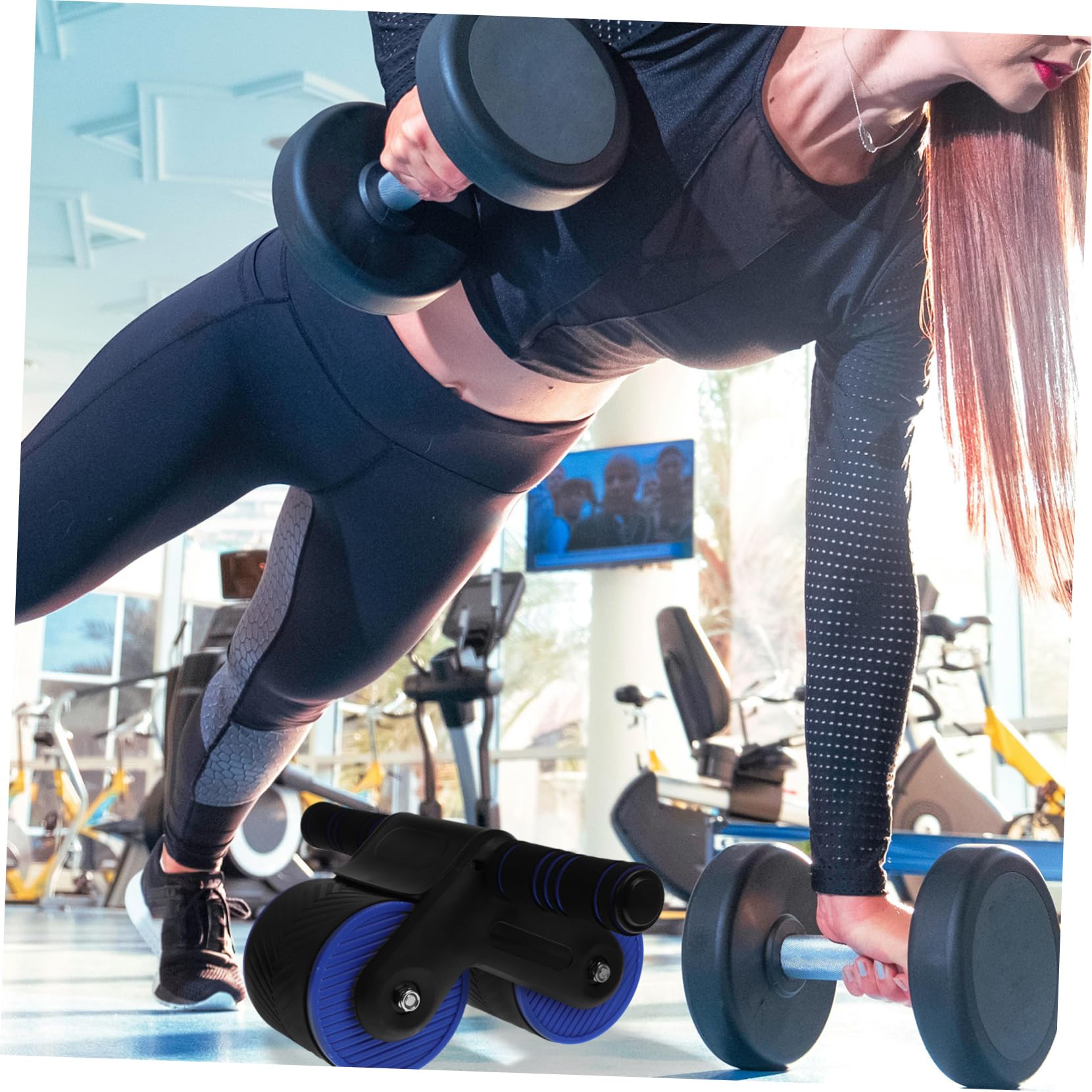 Ab Wheel Fitnessstudio Er Wheel Trainingsgeräte Für Den Heimgebrauch Ab Wheel Heimfitnessgeräte Bauchtrainer Er Kniebandage Für Den Sport Bauch Wheel Er Knieschützer Aus