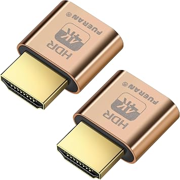 4K HDR HDMI Dummy Plug، Virtual Monitor EDID Emulator، Headless Display Adapter، يدعم 4096x2160 @ 60Hz، 3840x2160 @ 60Hz، 1080p @ 60Hz، HDR، Plug & Play for Windows، Mac، Linux4K- HDR-2P