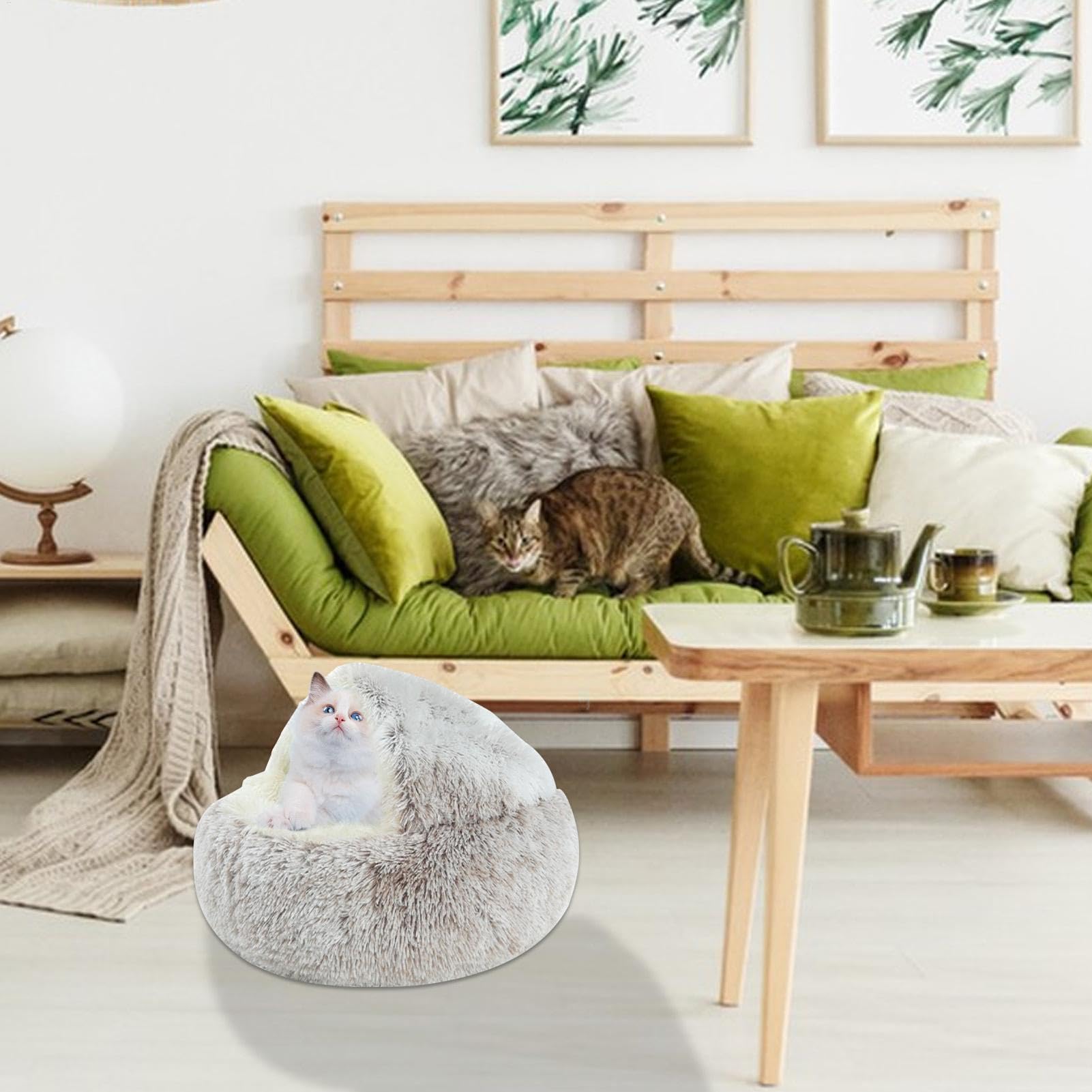 Cama para Gatos | Cama pequeña Cerrada para Mascotas | Cama cómoda y cálida para Gatitos de Invierno para Perros pequeños y Grandes, Cama para Perros pequeños y Grandes, Cama para Perros | cálida para Gatitos de Invierno para Perros pequeños y Grandes, Ca