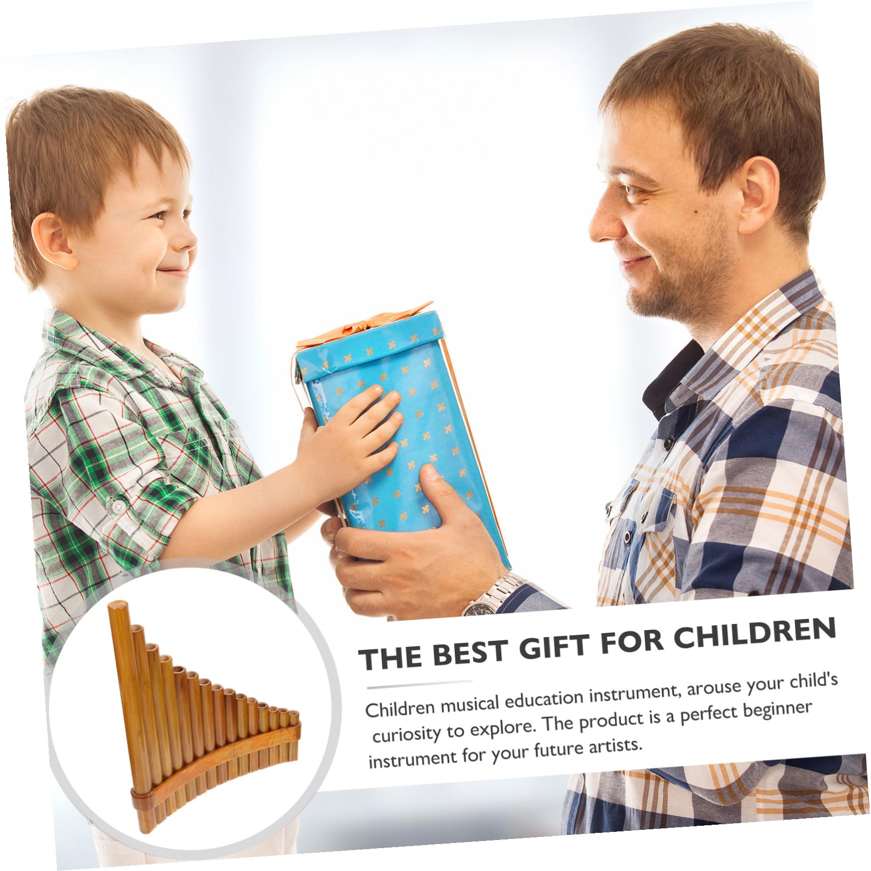 Cabilock Strumento Musicale Flauto Di Pan Di Bambù a 15 Tubi Tono G, Set Portatile in Legno Naturale, Per Principianti e Performance Scolastiche, Facile Da Trasportare Ed Esibizioni Professionali