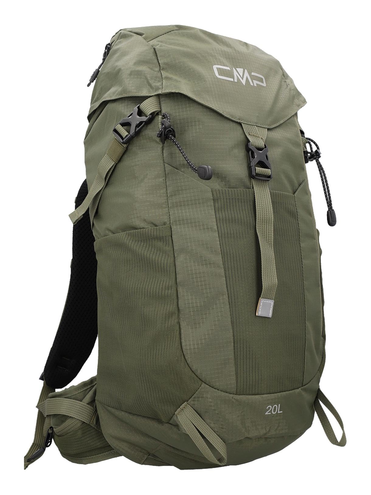 CMP Zaino Tind 20L con schienale in rete, parapioggia e scomparti intelligenti. Ideale per trekking, escursionismo e attività all'aria aperta.
