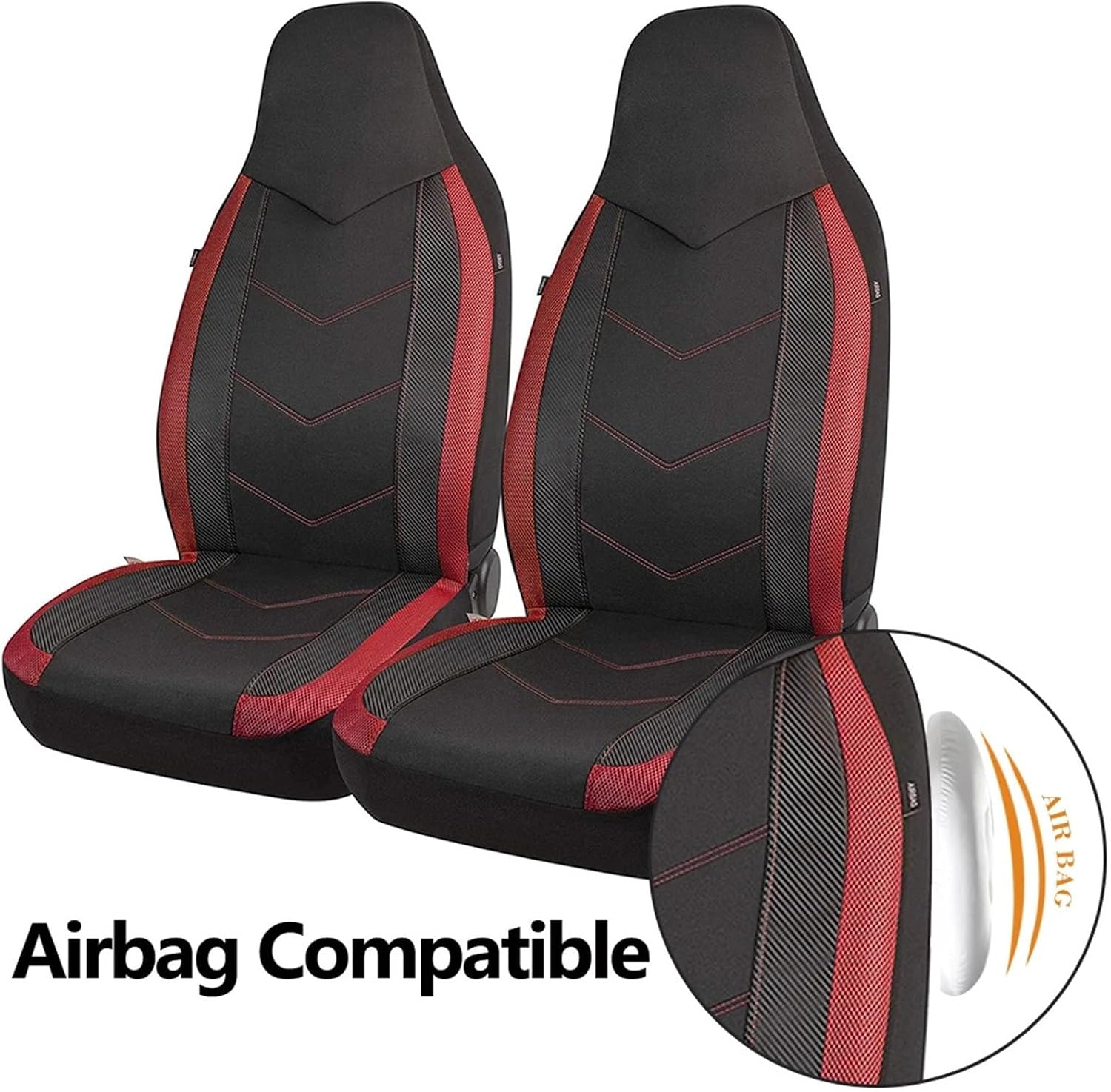 Hoodie Car Seat Covers High Back Breathable Mesh Sporty Design Universal for Most Cars 2 Front Seats