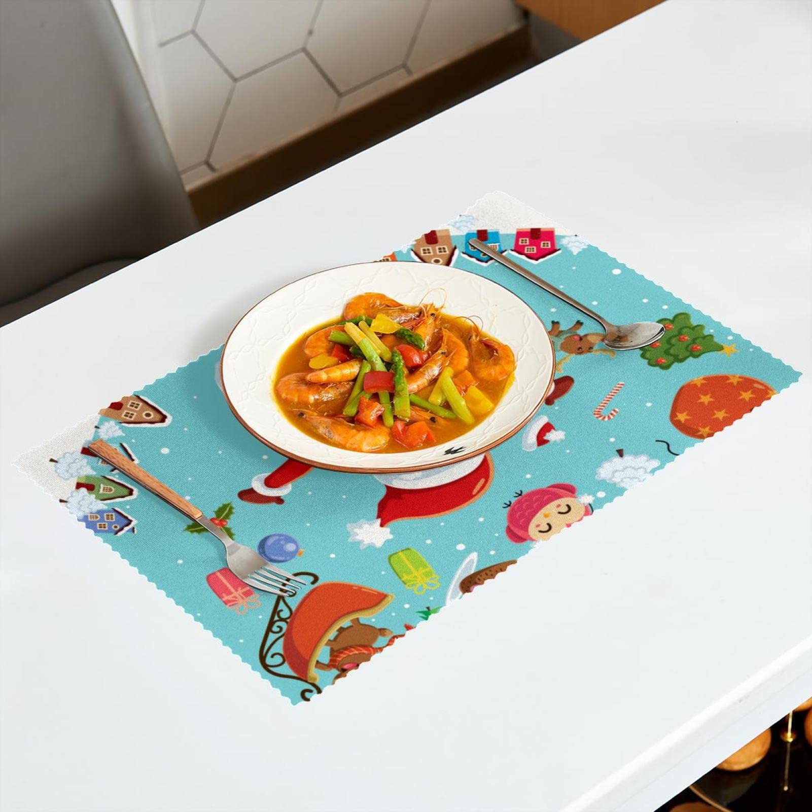 Amazon｜ランチョンマット ノンスリップランチョンマット 4枚入り