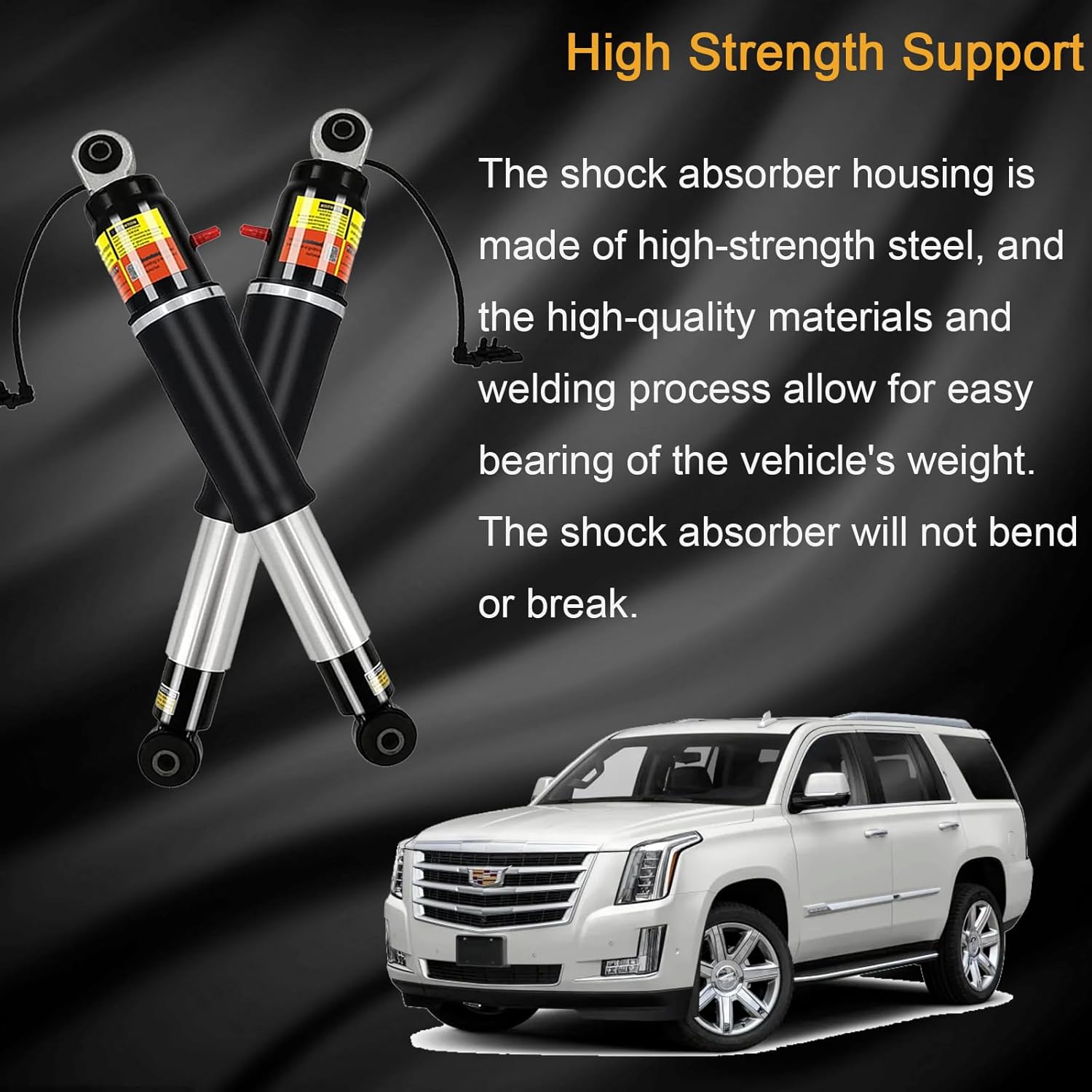 84176675 Rear Air Shock Strut Absorber，2 Pack Shock Absorbers Compatible with 2015-2021 Chevy Tahoe Suburban Cadillac Escalade ESV GMC Yukon XL Part # 23151122 23267007 23290661