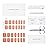 DANNI & TONI Semi Cured Gel Nail Strips Nude with Orange Cat-Eye Effect (Nude Mirage) Gel Nail Wraps Gift for Woman 28 Stickers