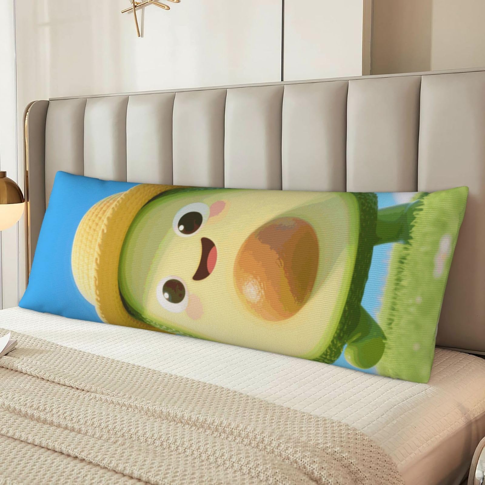 Avocado Cute Body Pillow Cover with Hidden Zipper 54"X20",Ultra Soft Microfiber Long Pillow Case Decorative Bedding Pillowcase Cushion Cover Cases for Bedroom Couch Sofa,Home Gifts