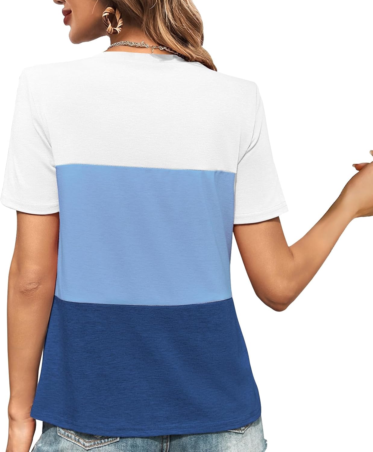 Women T Shirts Short Sleeve Tops Crew Neck Women Summer Tops, Summer Tops for Women 2025 Casual Basic Tee Outfits Clothes - Image 6