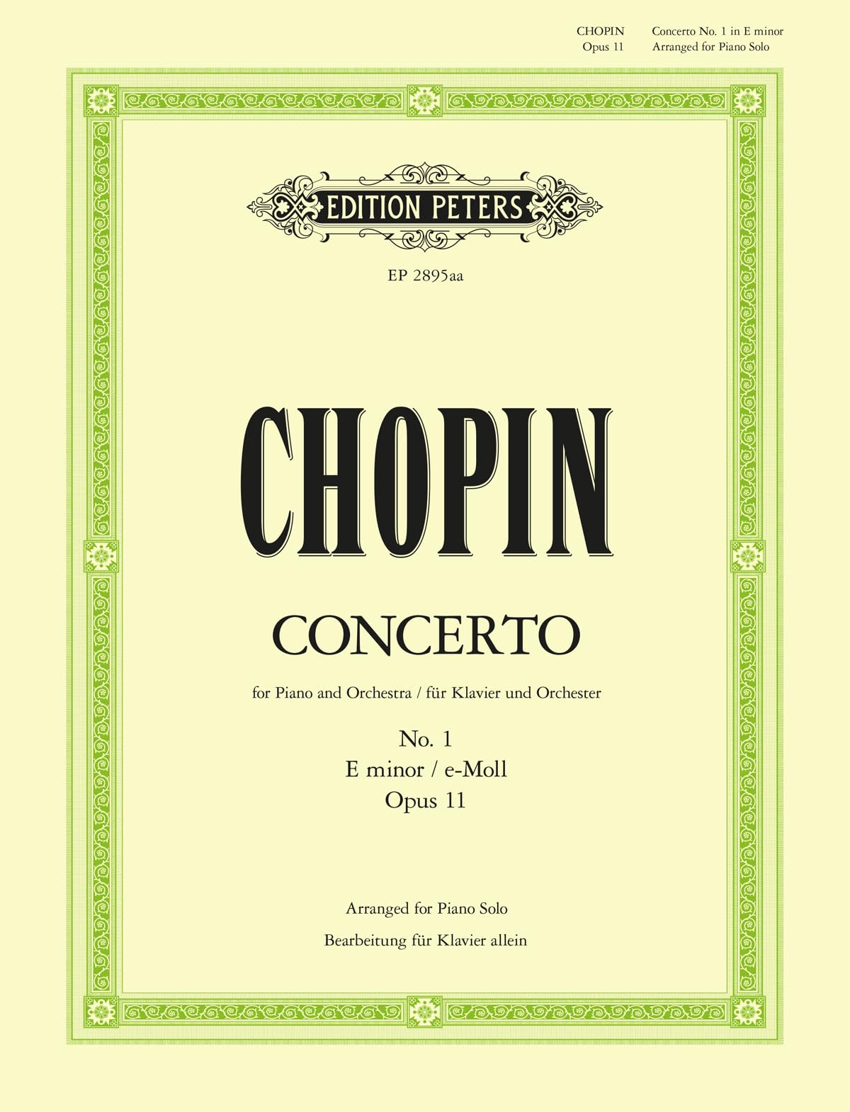 Chopin: Concerto No. 1 in E minor Op.11 (Piano Solo) (EP2895AA)