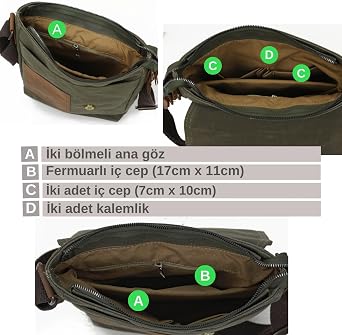 Cappadocia Genuine Leather Waterproof Postman Shoulder Bag Waxed Canvas Laptop Casual Bag